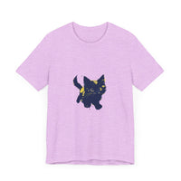 Black Cat Mystery T-Shirt - A cute and playful black cat design on a comfortable, stylish t-shirt perfect for cat lovers and mystery enthusiasts