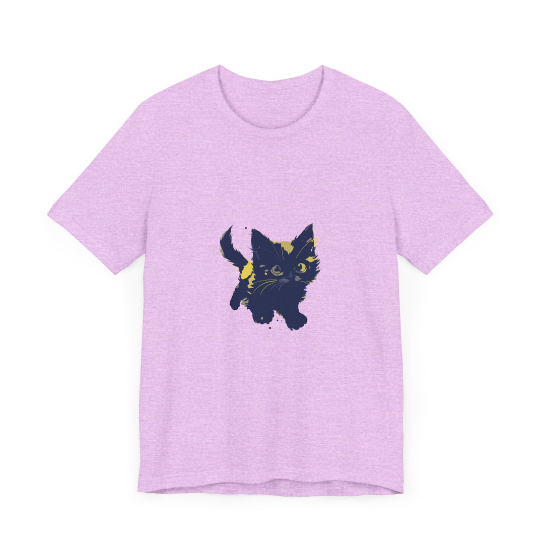 Black Cat Mystery T-Shirt - A cute and playful black cat design on a comfortable, stylish t-shirt perfect for cat lovers and mystery enthusiasts