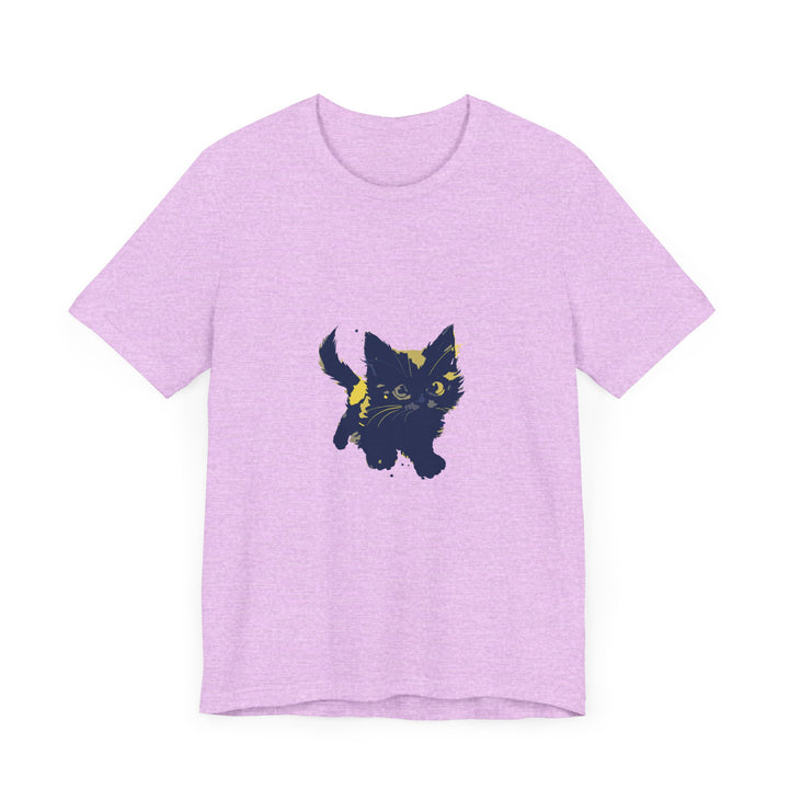 Black Cat Mystery T-Shirt - A cute and playful black cat design on a comfortable, stylish t-shirt perfect for cat lovers and mystery enthusiasts