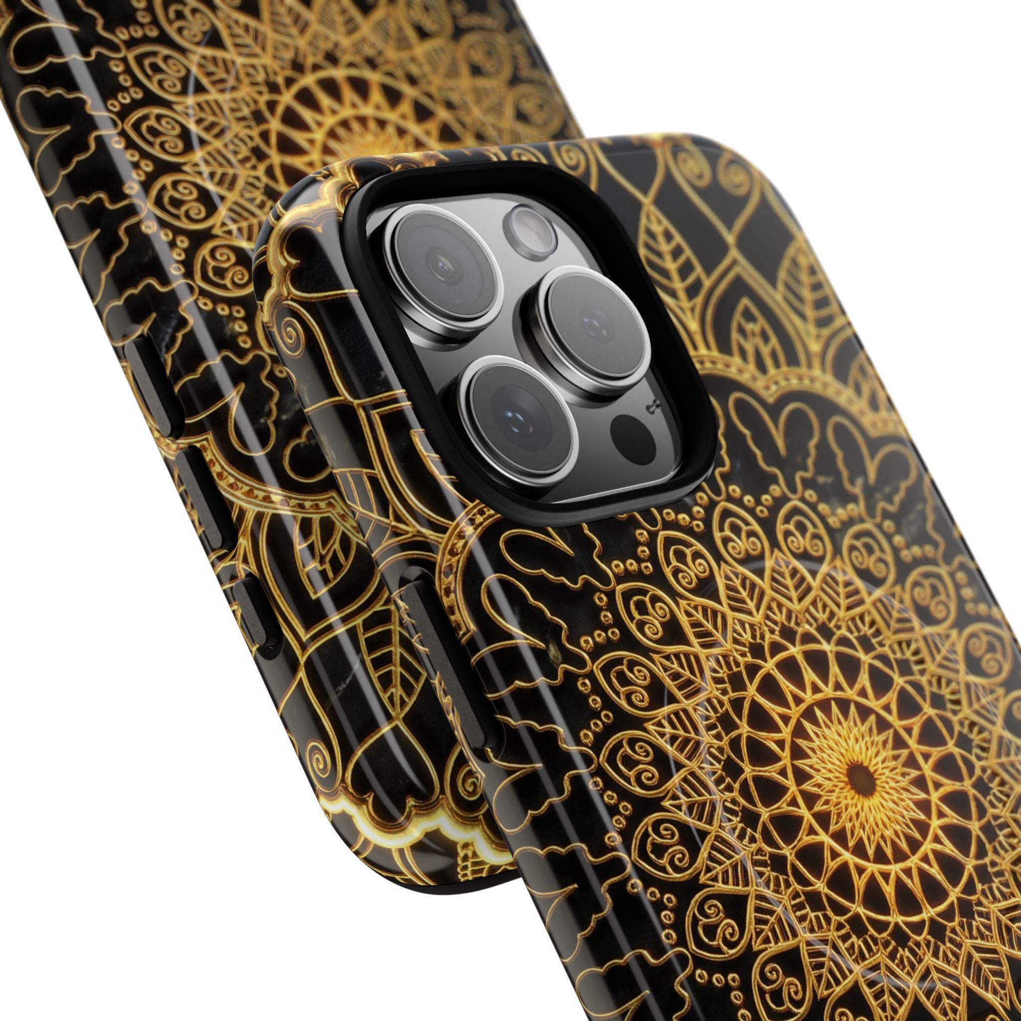 Mandala Gold Phone Case — Tough Magnetic iPhone Cover