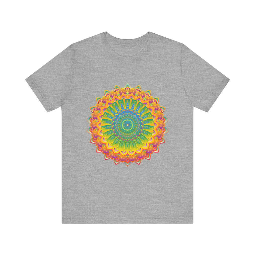 Vibrant Mandala Tee featuring intricate and colorful design, perfect for adding a pop of art to your wardrobe