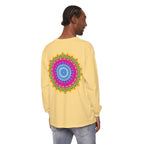 Colorful and intricate mandala design long sleeve t-shirt for all genders