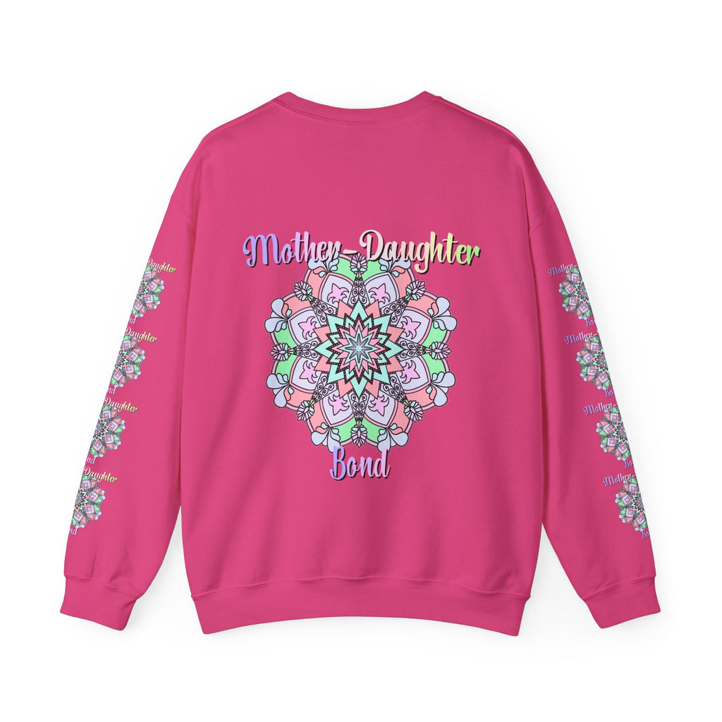 Felpa Girocollo Legame Madre-Figlia — Regalo di Famiglia Mandala Floreale