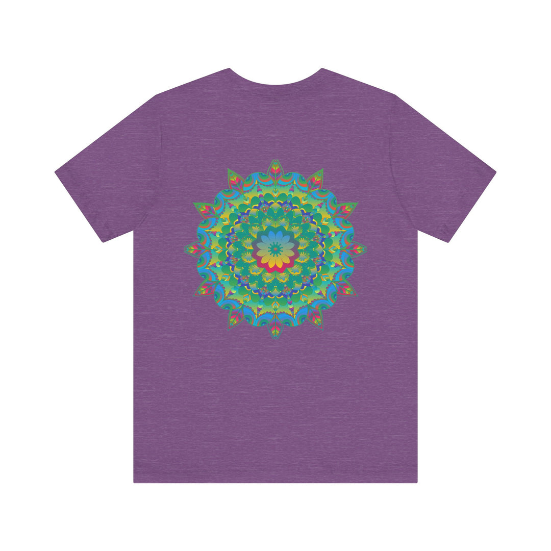 Beautiful mandala tee with intricate design symbolizing spiritual peace and harmony