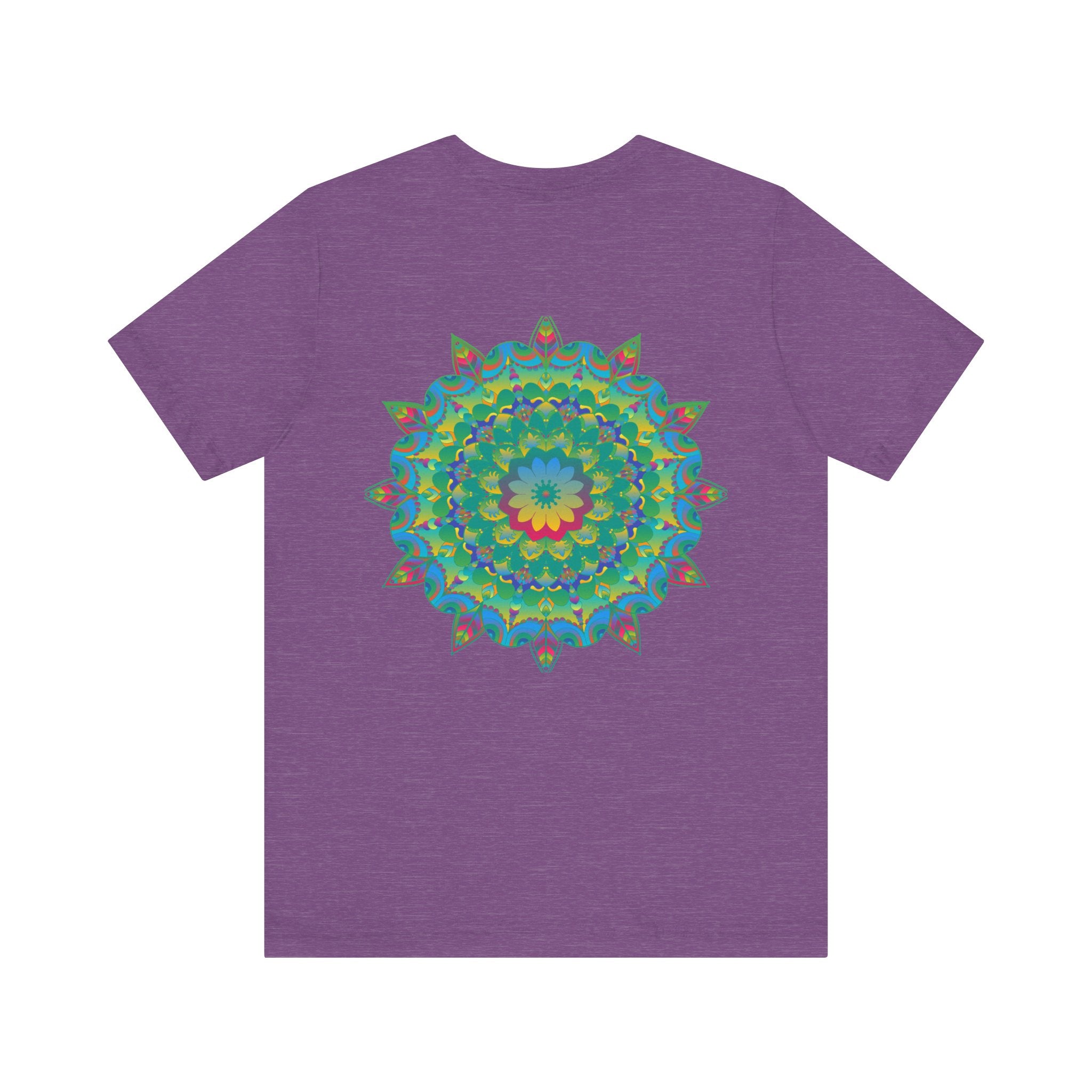 Beautiful mandala tee with intricate design symbolizing spiritual peace and harmony