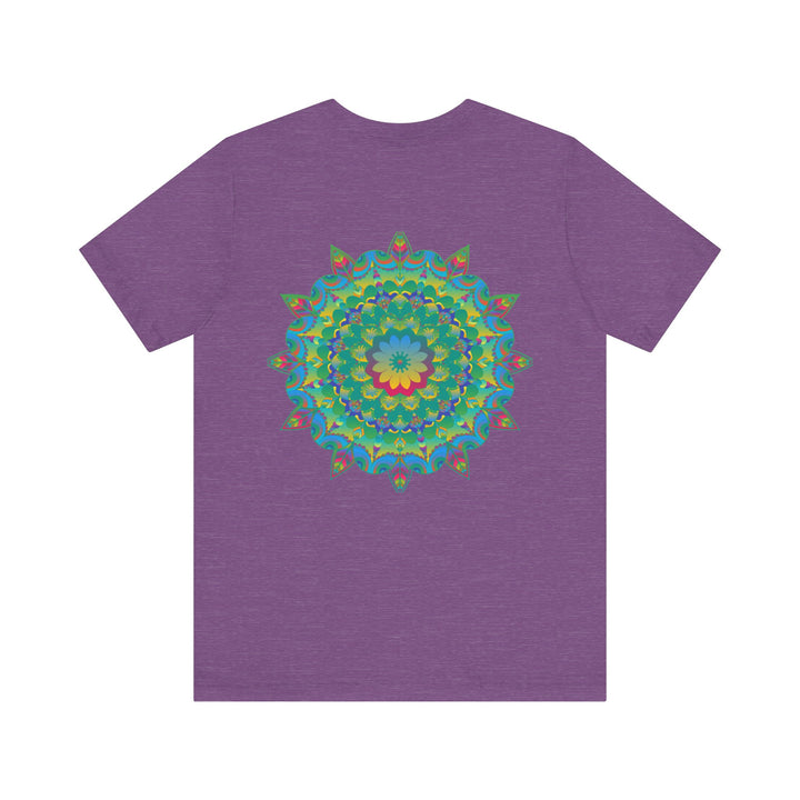 Beautiful mandala tee with intricate design symbolizing spiritual peace and harmony