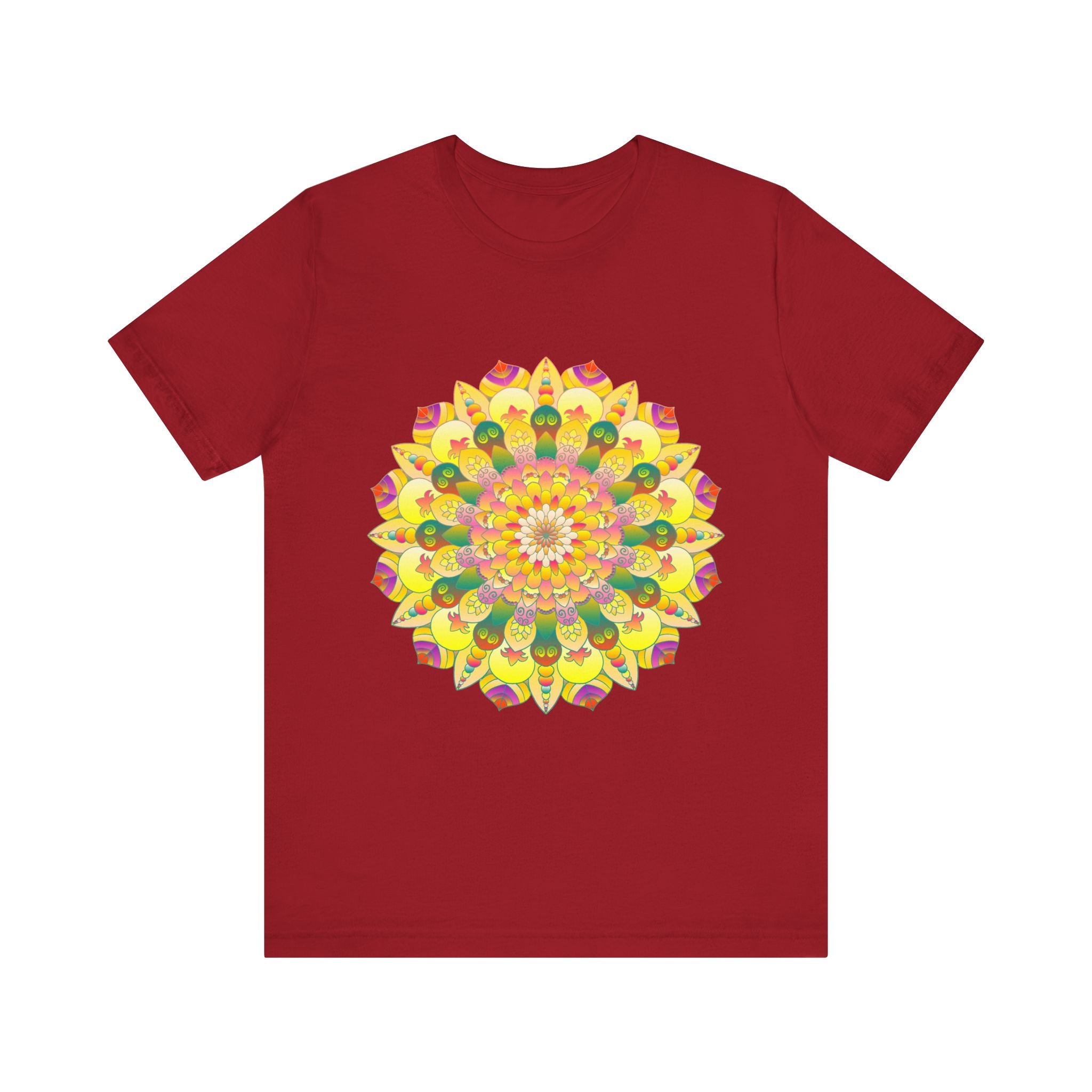 Vibrant Mandala Tee featuring intricate design symbolizing spiritual peace and harmony, perfect for yoga and meditation enthusiasts