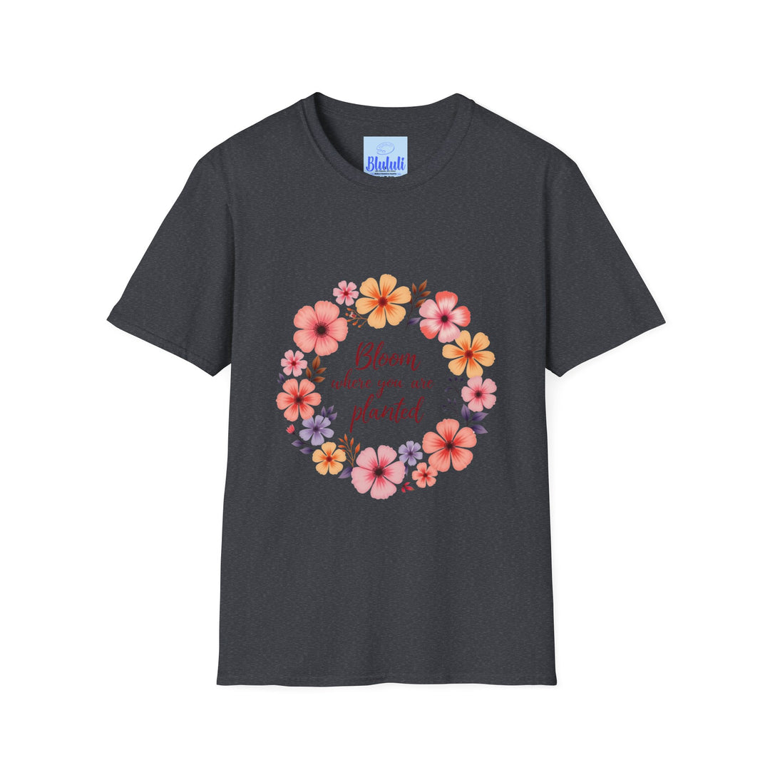 A beautiful floral mandala quote t-shirt featuring a colorful and intricate design