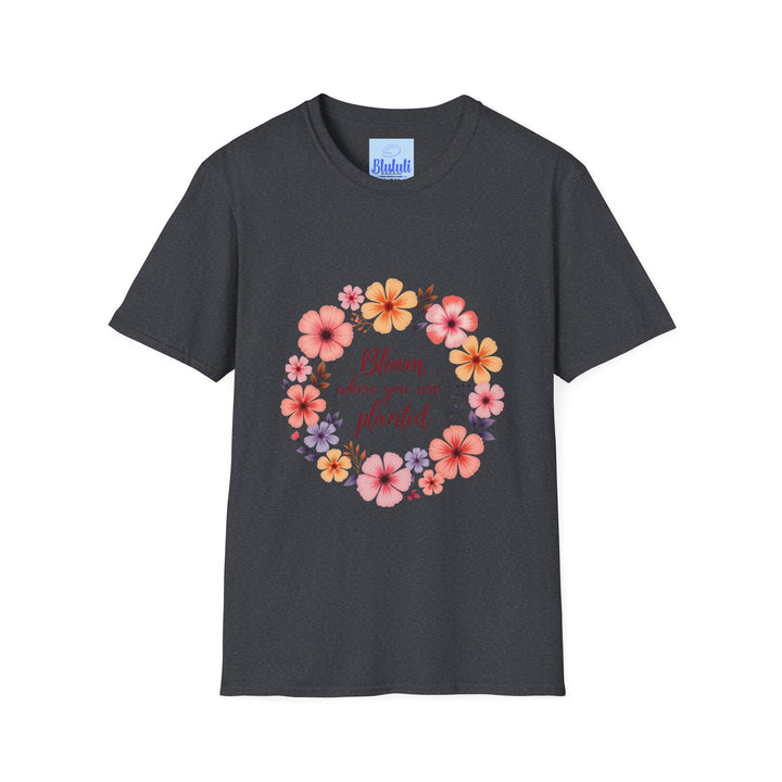 A beautiful floral mandala quote t-shirt featuring a colorful and intricate design