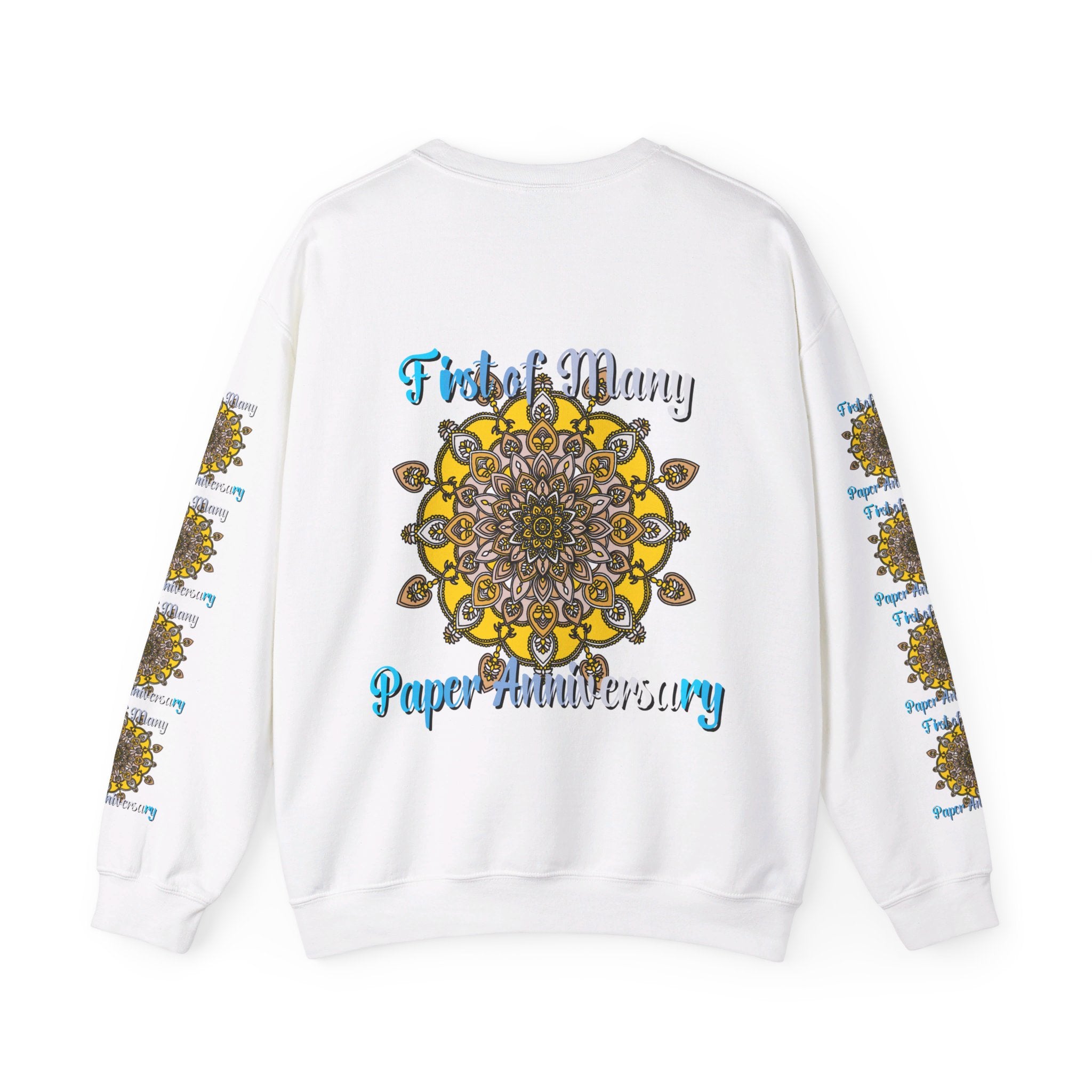 First Year Wedding Anniversary unisex crewneck sweatshirt, perfect paper anniversary gift