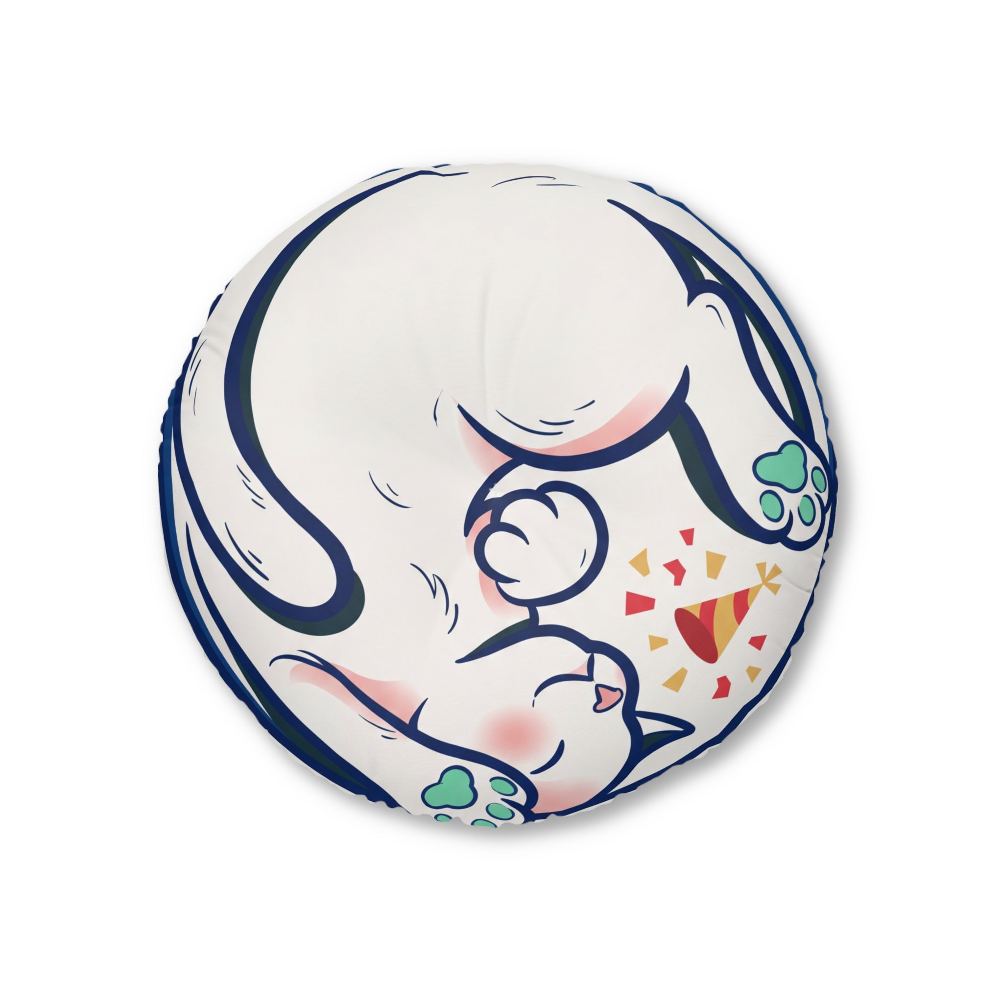 Gemütliches Neujahrs-Katzenkissen – Niedliches festliches Katzenkissen