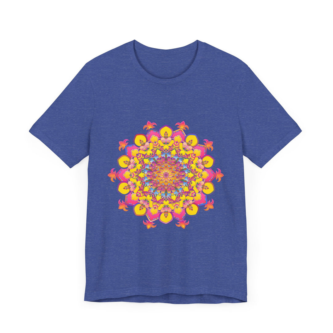 Vibrant and colorful floral mandala tee, perfect for adding a pop of color to your wardrobe