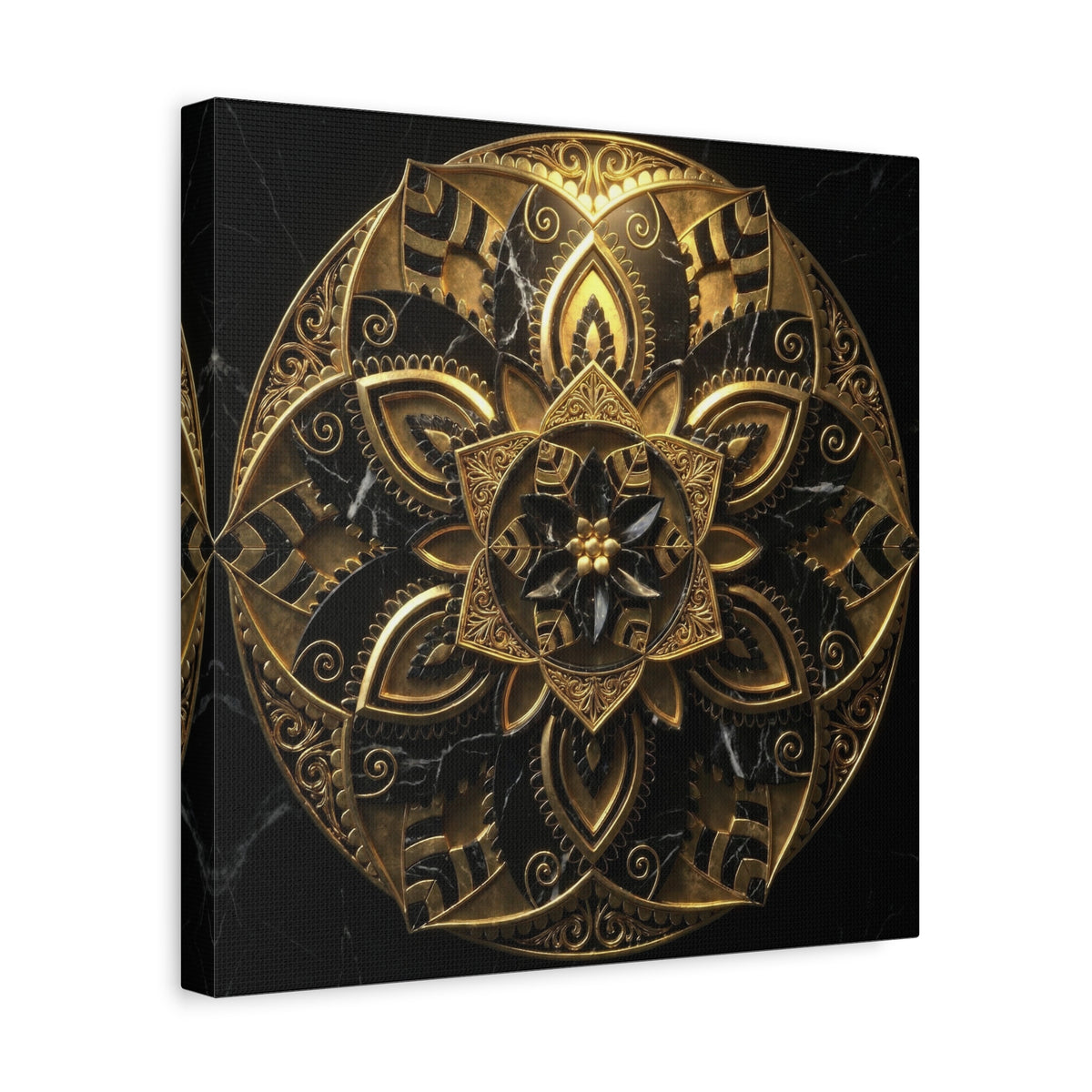 Eternal Balance – Luxury Marble & Gold Canvas
