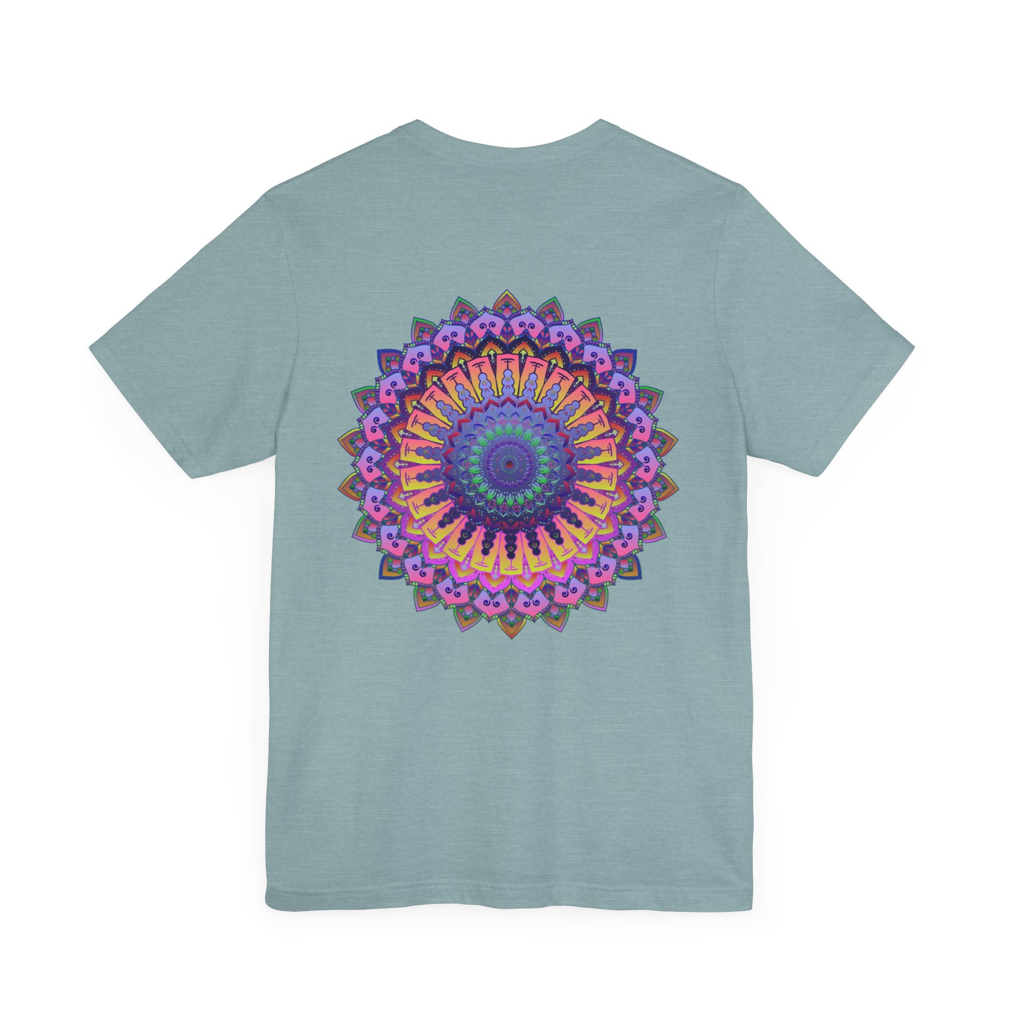 Vibrant Mandala T-Shirt featuring intricate design for spiritual peace and harmony