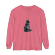 Black Cat Watercolor Long Sleeve T-Shirt: A stylish and comfortable shirt featuring a unique watercolor black cat design on the front