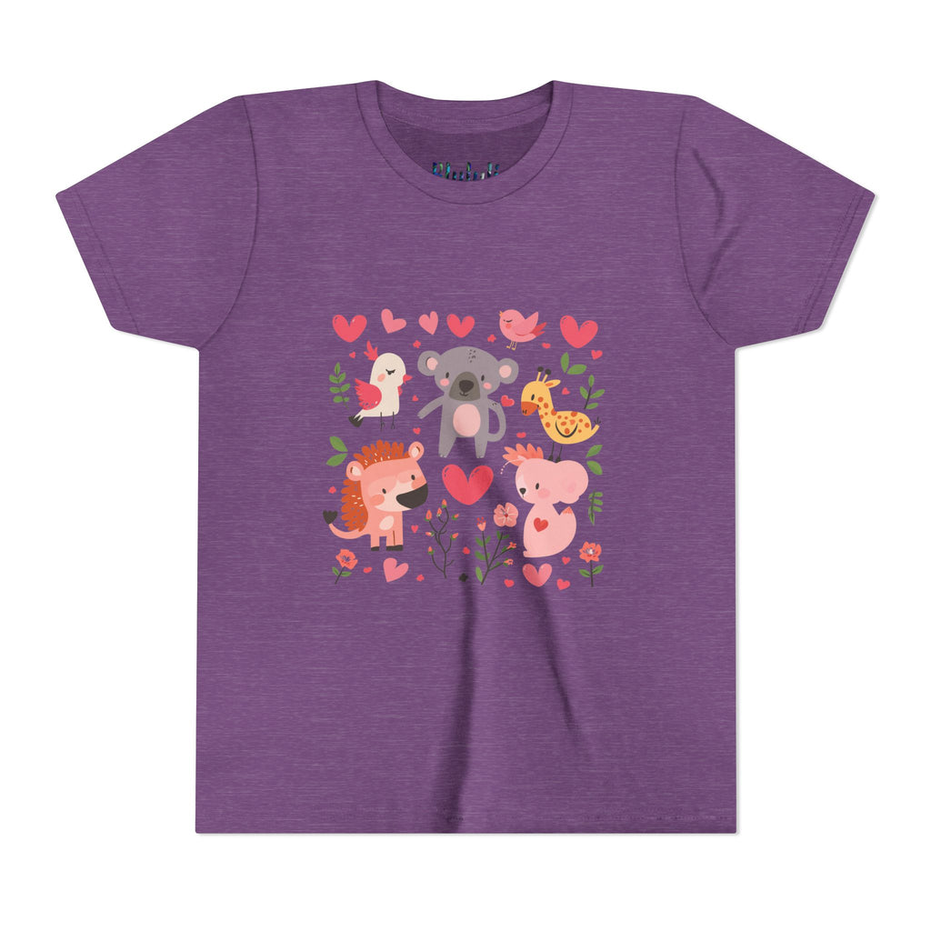 Entzückendes Animal Love Jugend T-Shirt, Süßes Kindershirt, Tier Grafik T-Shirt, Kindergeschenk, Geburtstags- oder Urlaubsoutfit 
