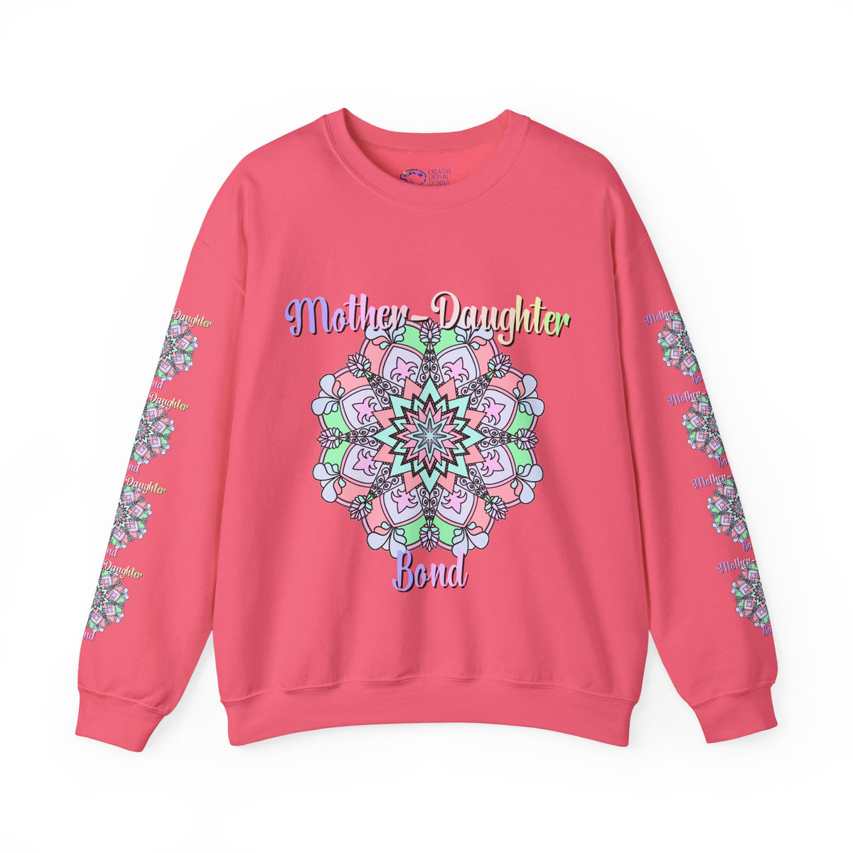 Mother-Daughter Bond Crewneck Sweatshirt — Floral Mandala Family Gift