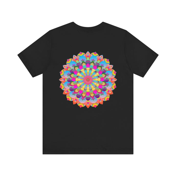 Bohemian Mandala Tee with Peaceful Lotus Flower and Sacred Geometry