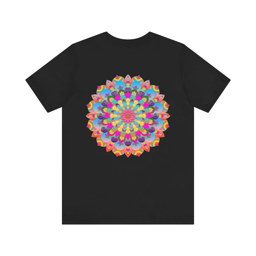 Bohemian Mandala Tee with Peaceful Lotus Flower and Sacred Geometry
