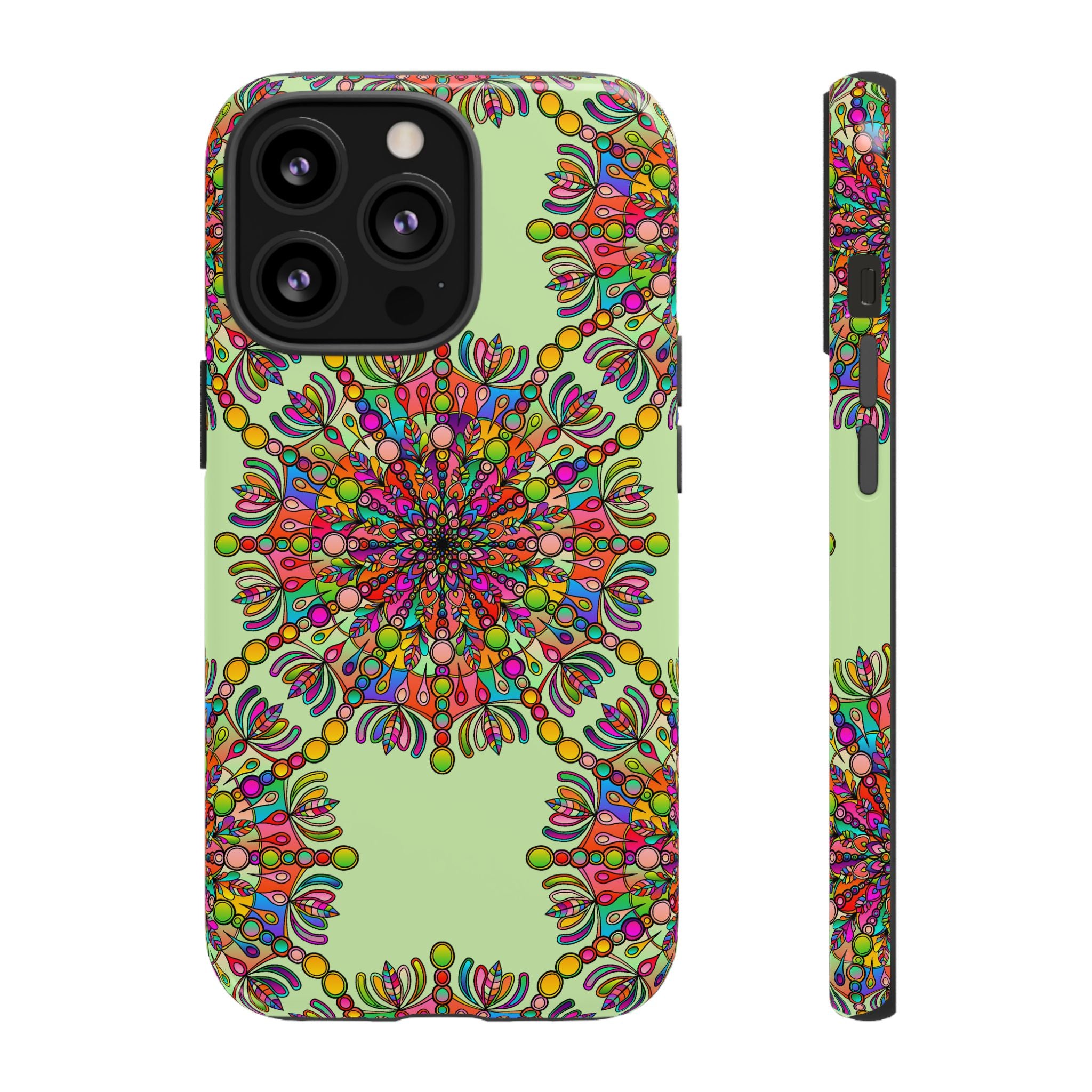 Custodia Vibrant Mandala per iPhone e Google Pixel | Custodie resistenti