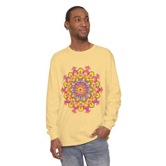 Comfortable and stylish unisex t-shirt featuring a vibrant mandala design
