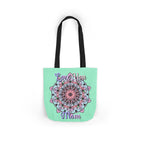 Mandala 'Love You Mom' Canvas Tote — Floral Mother's Day Gift Bag