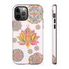 Beautiful light pink lotus flower mandala design phone case for stylish protection