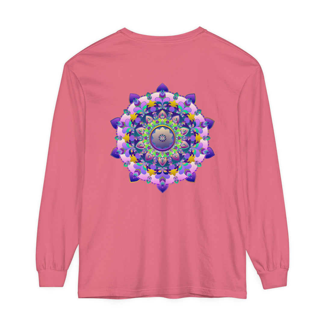 Colorful and intricately designed Vibrant Mandala Unisex Long Sleeve T-Shirt