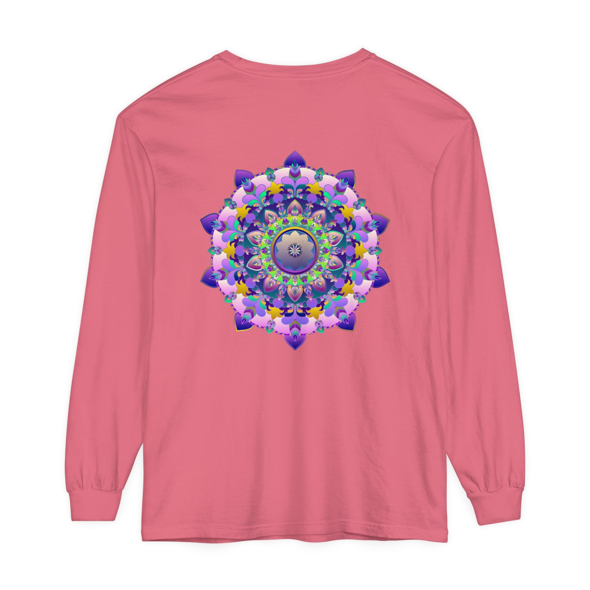 Colorful and intricately designed Vibrant Mandala Unisex Long Sleeve T-Shirt