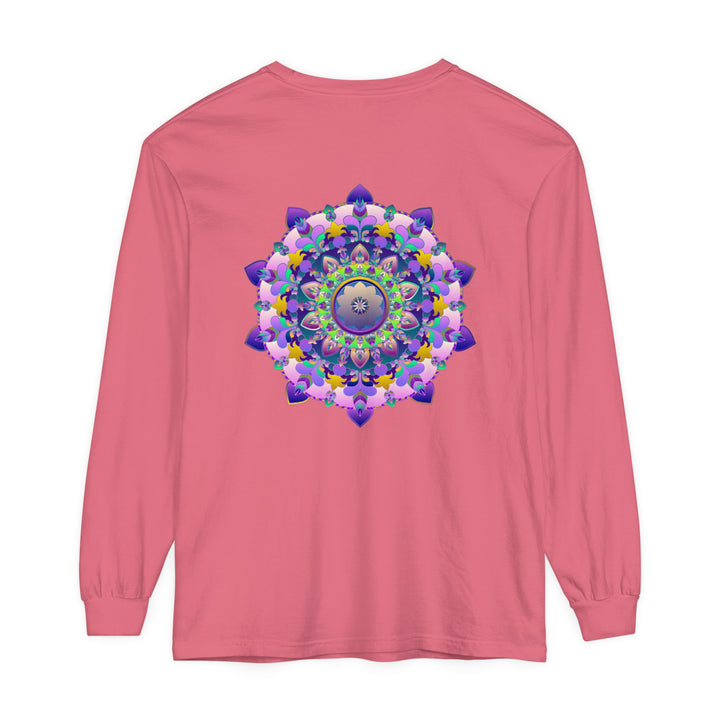 Colorful and intricately designed Vibrant Mandala Unisex Long Sleeve T-Shirt