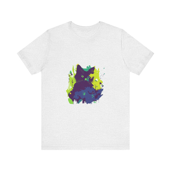 Black Cat Mystery - Abstract T-Shirt featuring a unique and striking design