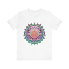 Vibrant Mandala Tee featuring a colorful and psychedelic design perfect for expressing your unique style and personality