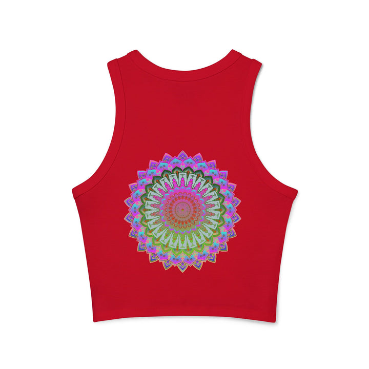 Vibrant Mandala Racerback Tank Top with a lightweight and airy feel