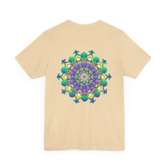 A colorful and intricate mandala design adorns this vibrant tee, promoting spiritual peace and harmony through its soothing and mesmerizing patterns