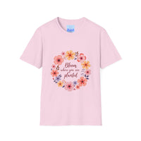 A beautiful floral mandala quote t-shirt featuring intricate design and inspiring words