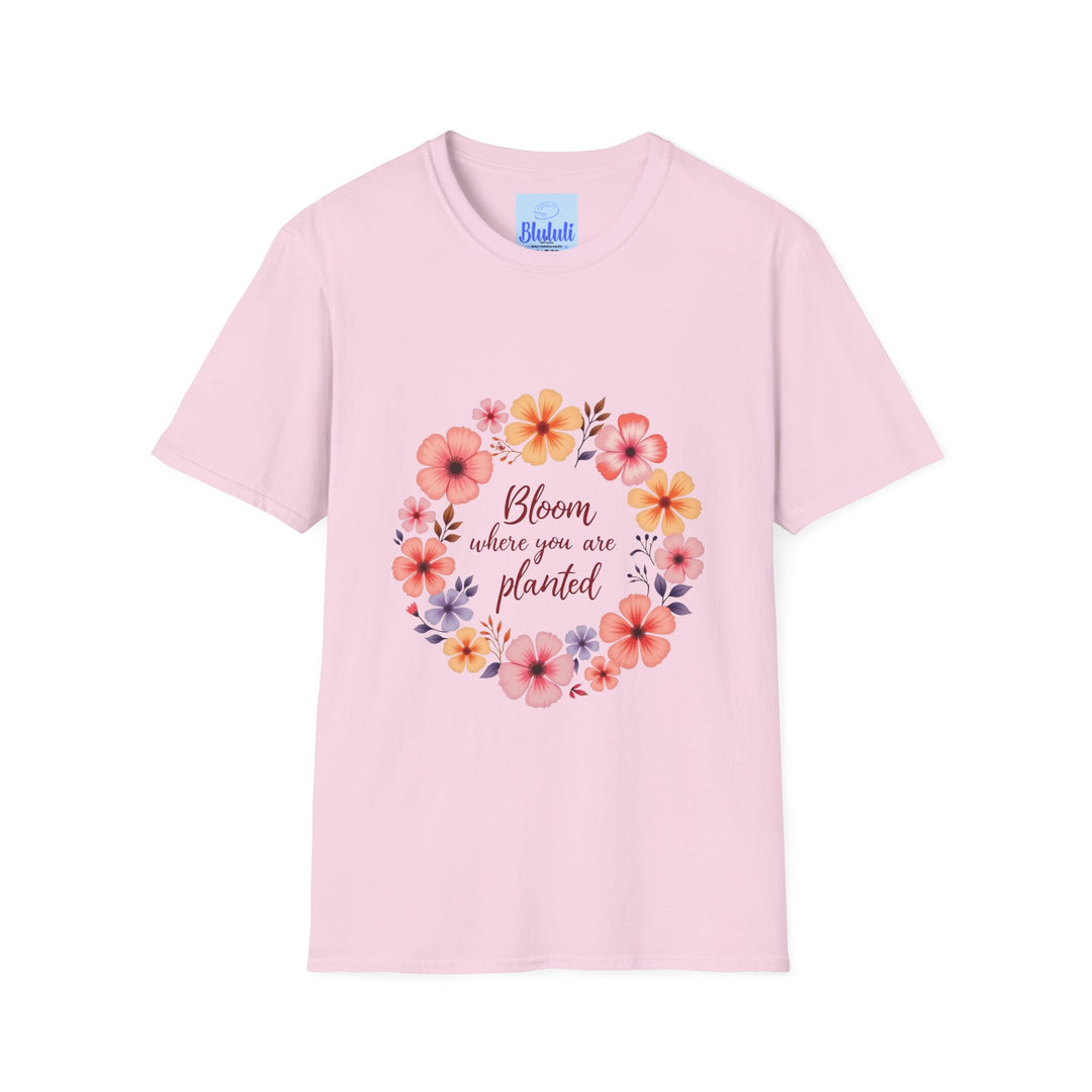 A beautiful floral mandala quote t-shirt featuring intricate design and inspiring words