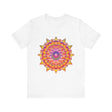 Vibrant Mandala Tee featuring intricate psychedelic art in bold colors and intricate patterns
