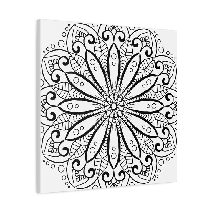 Handmade Mandala Art - Black & White Wall Art - Matte Canvas, Stretched, 125 alt text 26