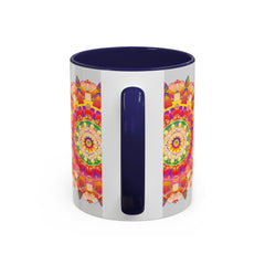 Serene and colorful mandala art on ceramic mug