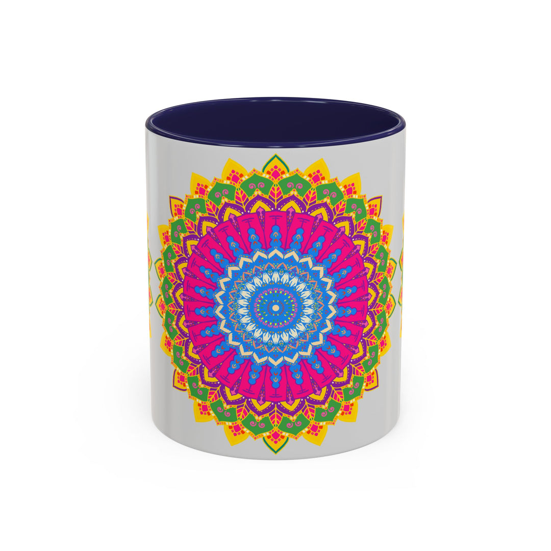  Unique ceramic mug with a stunning mandala pattern in various bright shades