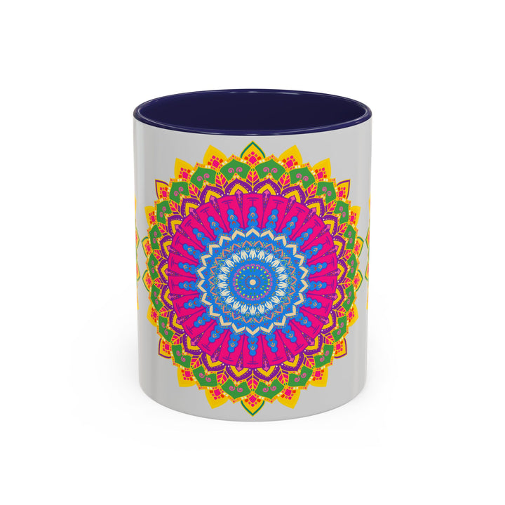  Unique ceramic mug with a stunning mandala pattern in various bright shades