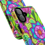 Floral Fantasy iPhone and Google Pixel Case in Bright Green Palette