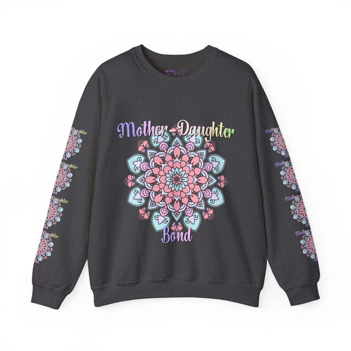 Mandala Patterned Sweatshirt Celebrating Mother-Daughter Love