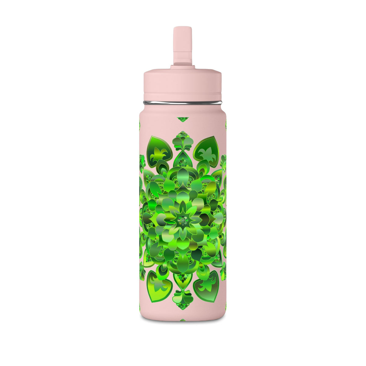20oz Mini Water Bottle — Green Clover Kaleidoscope St. Patrick’s Day Bottle