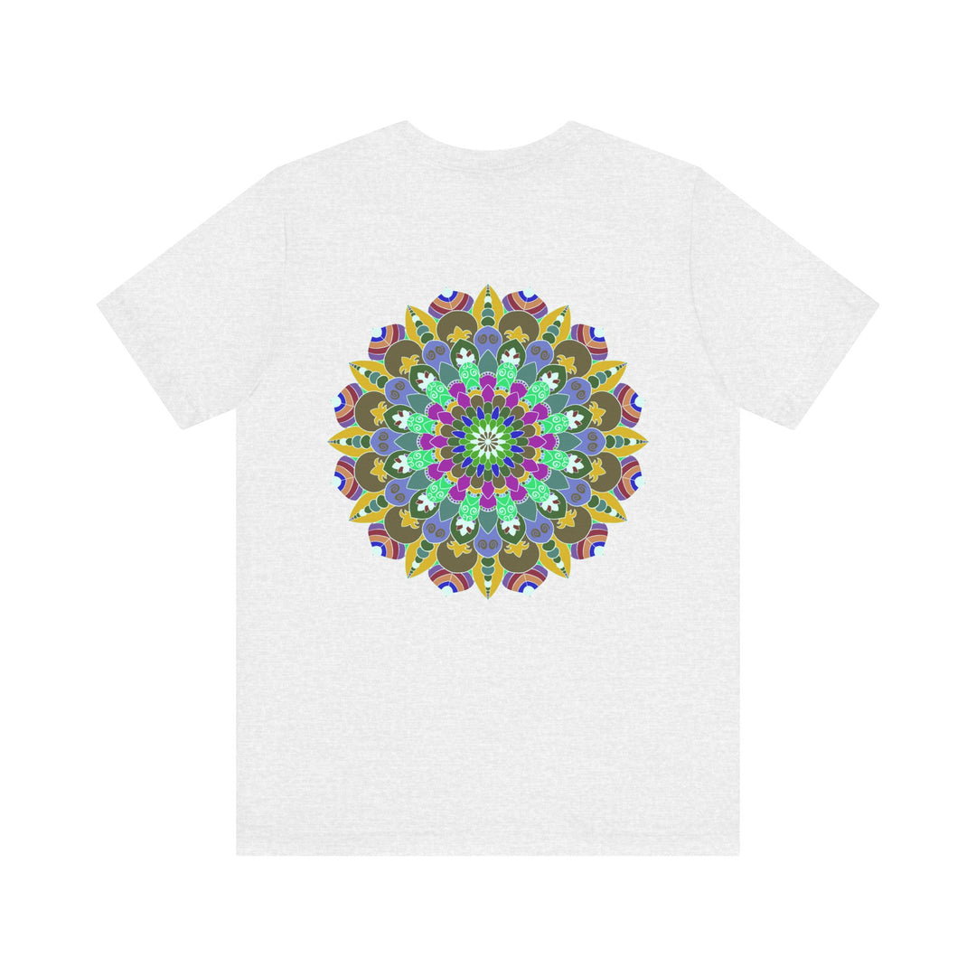 Colorful and intricate Vibrant Mandala Tee representing spiritual peace and harmony