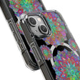 A close-up of an elegant Mandala MagSafe®-Compatible iPhone 14/15 Impact Case with intricate design and durable construction for protection