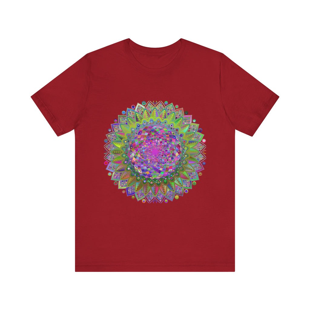 Vibrant Mandala Tee featuring a colorful and intricate geometric art design