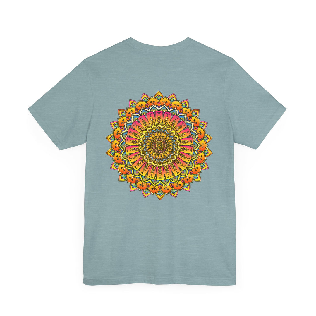 Vibrant Mandala Tee showcasing intricate spiritual design for inner peace and harmony