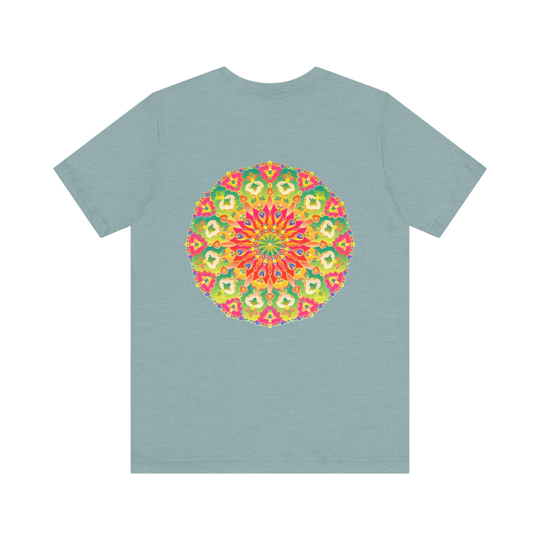 Vibrant Mandala T-Shirt featuring intricate spiritual design for peace and harmony