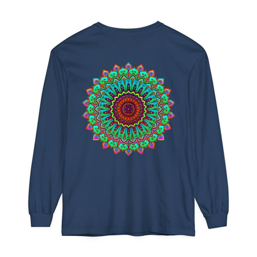 Vibrant Mandala Long Sleeve T-Shirt - Spiritual Art 54